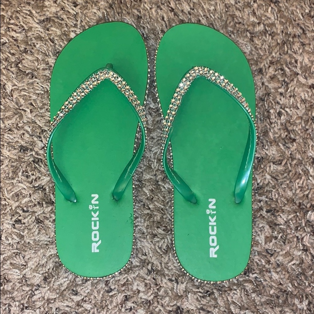 Rhinestone Flip Flops (3 colors)